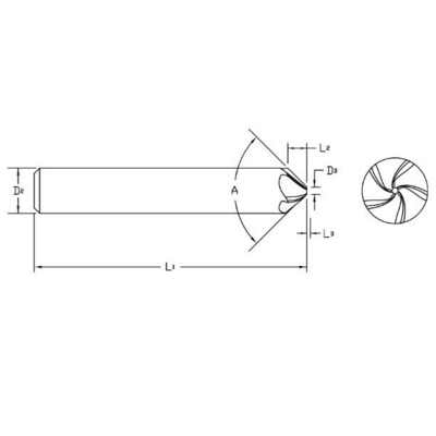 5 Flute Carbide Chamfering End Mill