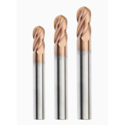 Precision 4-Flute Carbide Ball Nose End Mill for Metalworking